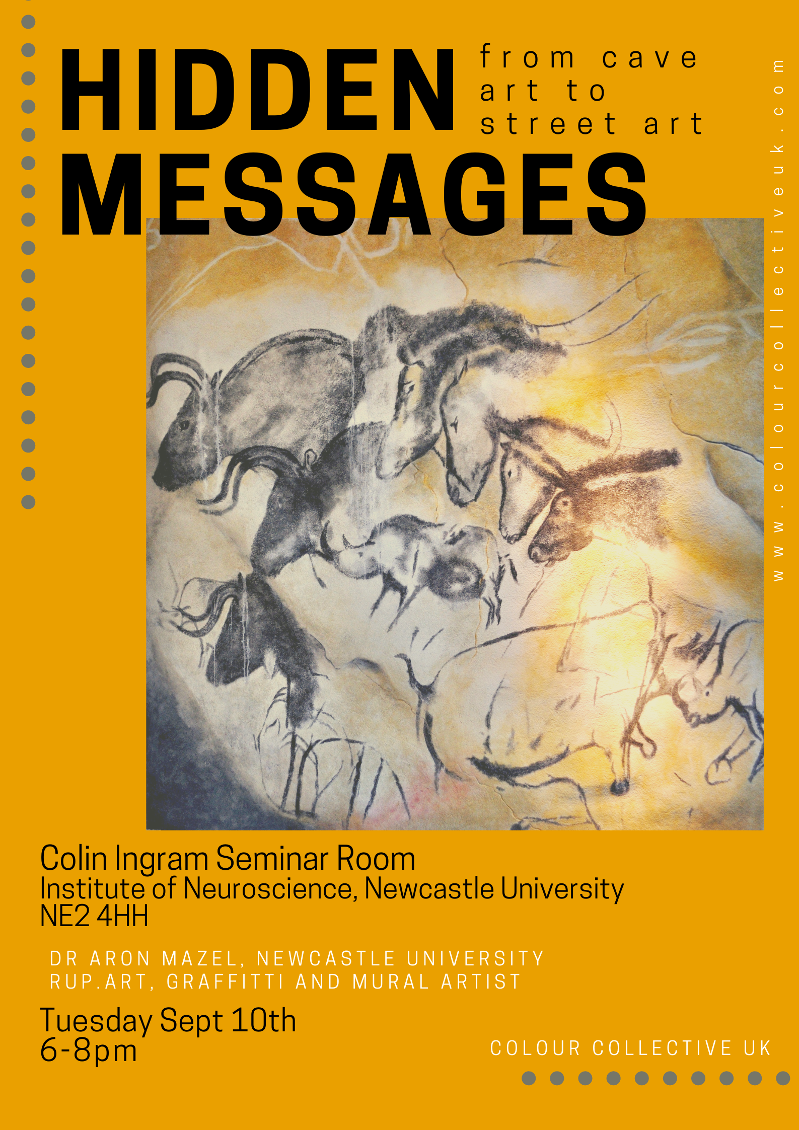 Hidden Messages: from cave art to street art event poster